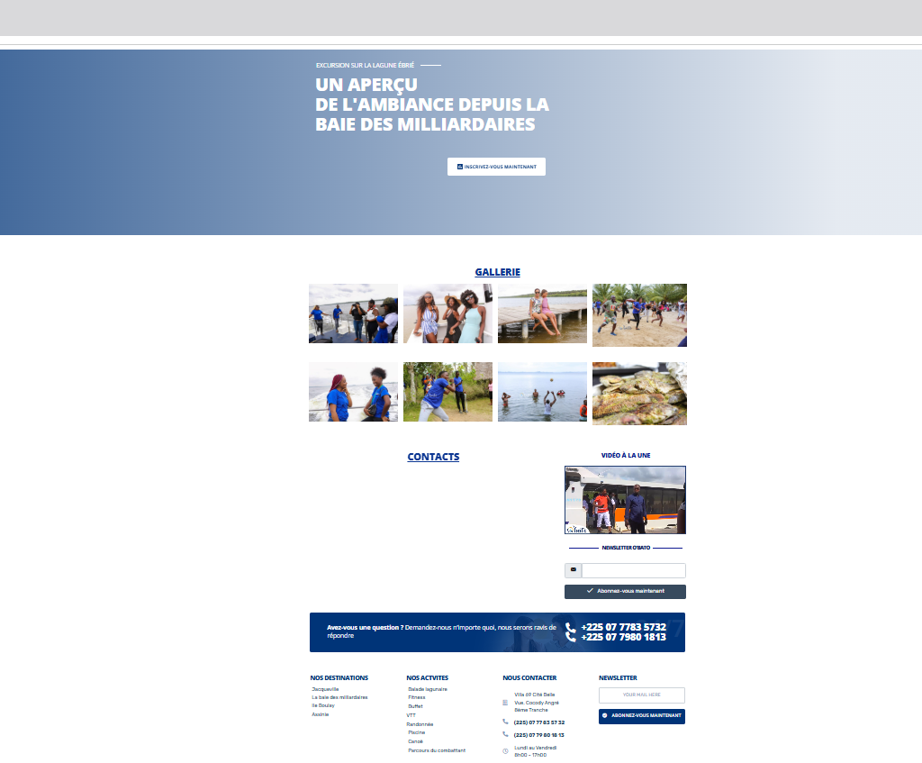 Capture d’écran du site Obato.ci réalisé avec WordPress