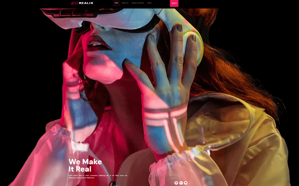 Capture d’écran du site RealixPro développé sous WordPress