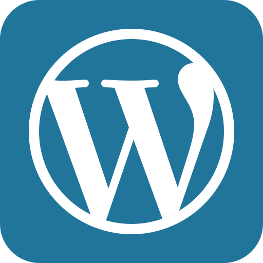 Logo WordPress utilisé pour la création du site portfolio